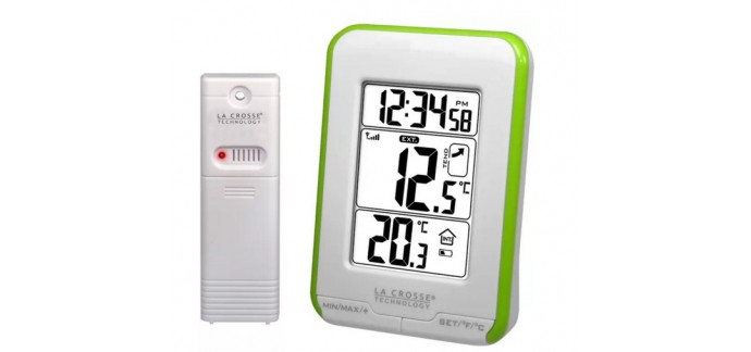 Boulanger: Station météo La Crosse WS6810W (Vert) en solde à 10€