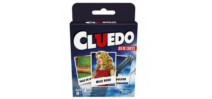 Amazon: Jeu de cartes Cluedo Hasbro à 2,49€