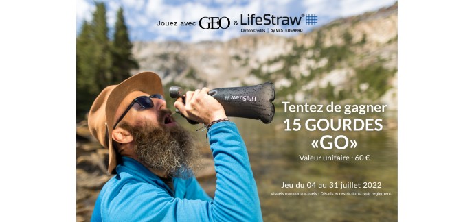 GEO: 15 gourdes Go LifeStraw à gagner