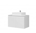 Cdiscount: Meuble vasque salle de bains CINA Soft Close - 2 portes, blanc laqué en solde à 49,99€