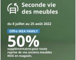 IKEA: 50% supplémentaires pour toute reprise de vos anciens meubles IKEA en magasin