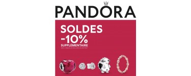 Pandora: Jusqu'à -50% sur une sélection de bijoux et -10% supplémentaires dès 3 pièces soldées achetées