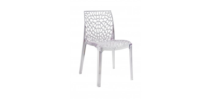 Leroy Merlin: Chaise de jardin Grafik en polycarbonate transparent en solde à 35€