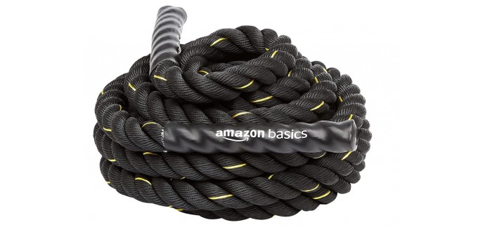 Amazon: [Prime Days] Corde ondulatoire lourde Amazon Basics pour musculation/exercice à 28,04€