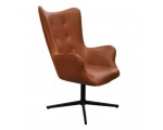 Cdiscount: Fauteuil pivotant Simili Marron - L 74 x P 71,5 x H 107 cm - HELSINKI en solde à 48,49€