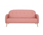 Cdiscount: Canapé fixe 3 places ORCA - Tissu Rose en solde à 99,99€