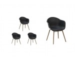 Cdiscount: Lot de 4 Fauteuils Scandinave - Assise en plastique, pied en acier en solde 69,99€