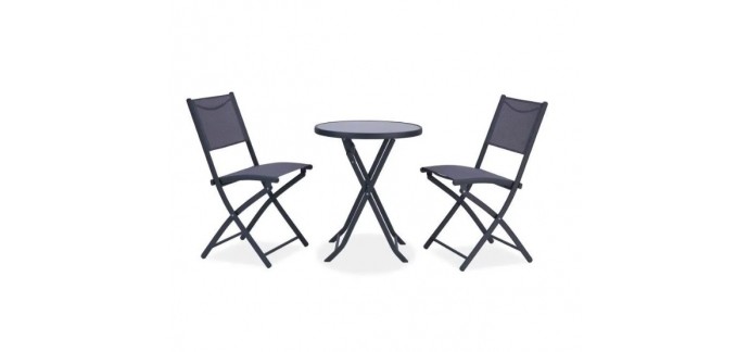 Cdiscount: Ensemble table et chaise de jardin en acier en solde à 39,99€