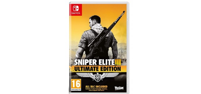 Amazon: Jeu Sniper Elite 3 Ultimate Edition sur Nintendo Switch à 29,99€