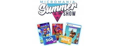 Micromania: Des bons d'achat de 5€ à 100€ et des jeux-vidéo à gagner (jeu 100% gagnant)