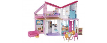 Amazon: Coffret Barbie La Maison à Malibu - 6 pièces, 2 étages, 25 accessoires à 47,49€
