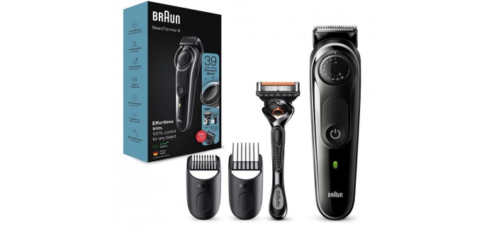 Amazon: Tondeuse Électrique à barbe et cheveux pour Homme Braun Beard Trimmer 5 BT5342 à 34,99€