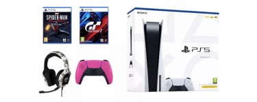 Boulanger: Console PS5 + 2 jeux (Spiderman Morales et Gran Turismo 7) + 2e manette PS5 + casque Konix à 749,99€
