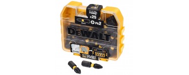 Amazon: Boîte de 25 embouts PH2 Dewalt DT70586T-QZ Impact Torsion pour perceuse-visseuse à 7,99€