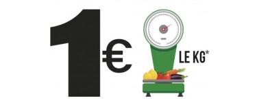 Géant Casino: Tous les fruits et légumes à 1€ le kilo après remboursement en bon d'achat