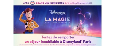 Cora: 1 séjour de 2 jours pour 4 personnes à Disneyland Paris à gagner