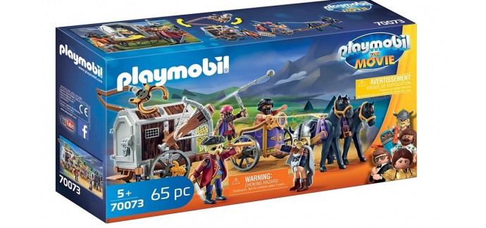 Amazon: Playmobil The Movie Charlie avec convoi de Prison - 70073 à 17,03€