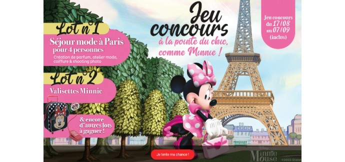 Chaussea: 1 séjour mode à Paris + des valisettes et lampes Minnie à gagner