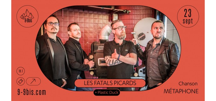 Lille la Nuit: 1 lot de 2 invitations pour le concert des Fatals Picards et de Plastic Duck à Oignies à gagner