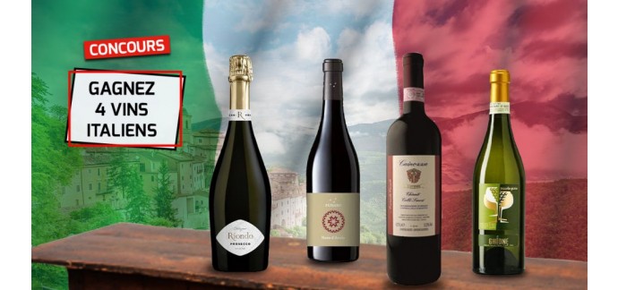 Relais du Vin & Co: 1 coffret de 4 vins italien à gagner
