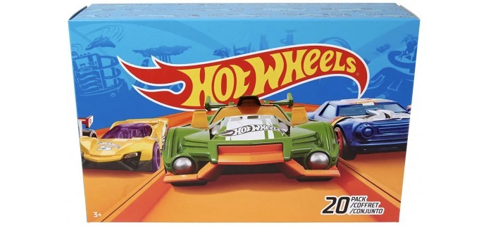 Amazon: Coffret 20 Hot Wheels Véhicules à 19,88€