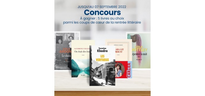 Cultura: 5 lots de 5 livres au choix parmi une sélection à gagner