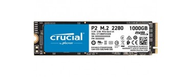 Amazon: SSD Interne M.2 NvMe Crucial P2 CT1000P2SSD8 - 1To à 74,99€
