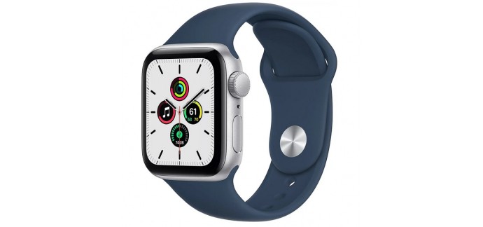 Amazon: Montre connectée Apple Watch SE 2021 - GPS, 40mm, Bleu Abysse à 245,99€