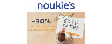 Noukies: 30% de réduction dès 2 vêtements achetés