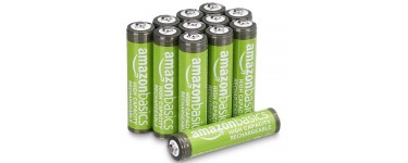 Amazon: Lot de 12 piles rechargeables Amazon Basics AAA - 850mAh à 11,65€