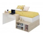 Cdiscount: Lit combiné enfant KRIC - 90x190cm, Chêne naturel et blanc à 99,99€