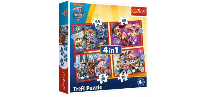 Amazon: Set puzzle pour enfants Pat'Patrouille 4en1 -  35 à 70 Pièces à 7,99€