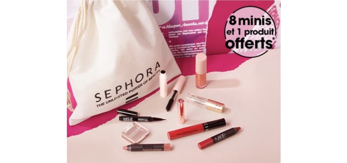 Sephora: 8 minis et 1 produit offerts dès 80€ d'achat dans la catégorie maquillage