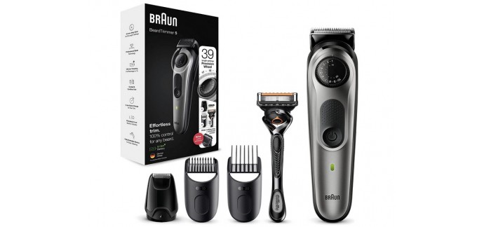 Amazon: Tondeuse Électrique à Barbe et Cheveux Pour Homme Braun Beard Trimmer 5 BT5365 à 39,99€
