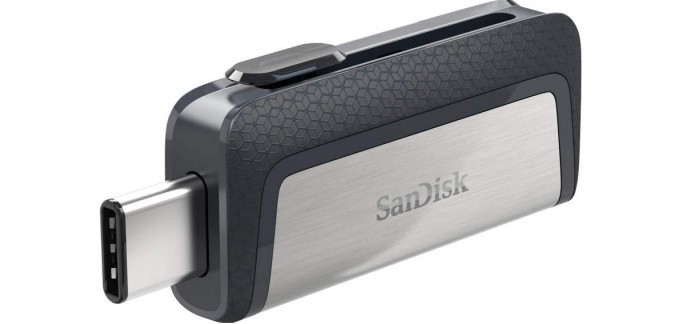 Amazon: Clé USB 3.1 SanDisk Ultra Dual Drive - 256Go, Double Connectique à 27,53€