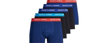 Amazon: Lot de 5 boxers Jack & Jones pour Homme à 19,39€