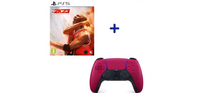 Cdiscount: Pack Jeu NBA 2K23 Édition Michael Jordan sur PS5 + Manette PS5 DualSense Rouge à 139,99€