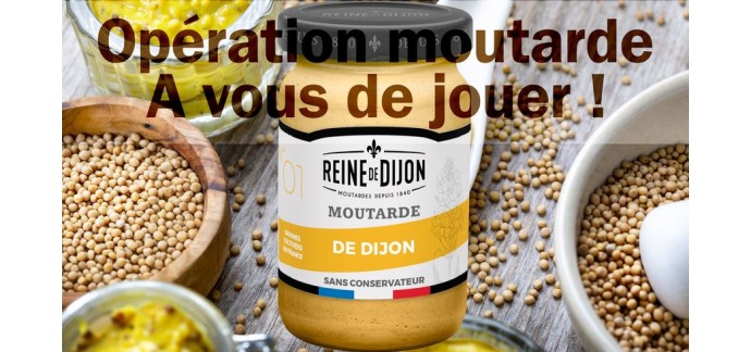 France Bleu: 1 (ou des) pot(s) de moutarde Reine de Dijon  gagner