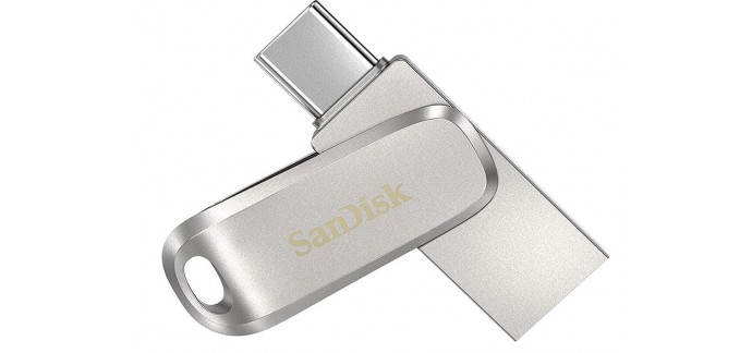 Amazon: Clé USB 3.1 SanDisk Ultra Luxe - 128Go à 18,59€