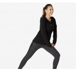 Decathlon: Sweat zippé à capuche Fitness FEMME - 500 Noir à 10€
