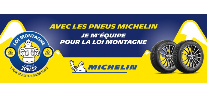 Michelin: 1 lot de 4 pneus Michelin pour une voiture à gagner