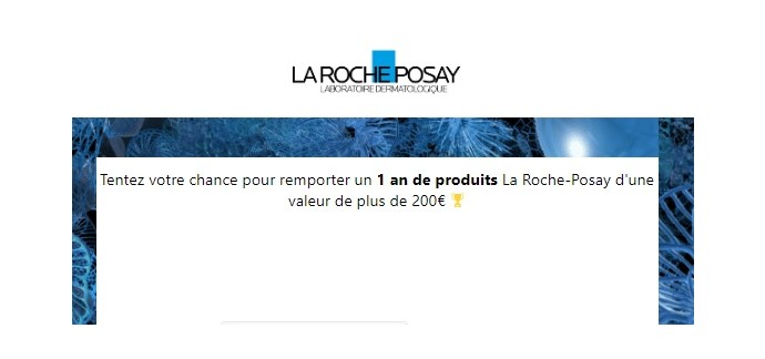 La Roche Posay: 1 lot d'un an de produits de soins La Roche-Posay à gagner