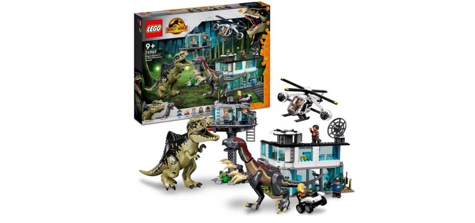 Amazon: Lego Jurassic World L’Attaque du Giganotosaurus et du Therizinosaurus - 76949 à 109,90€
