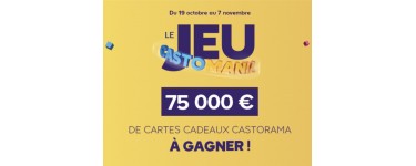 Castorama: 75000€ de cartes cadeaux Castorama à gagner pendant le jeu Castomania