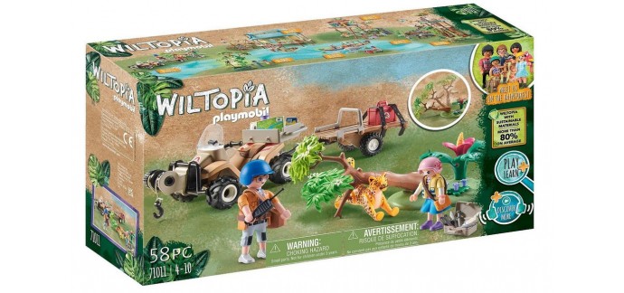 Amazon: Playmobil Wiltopia Quad de Secours - 71011 à 24,99€