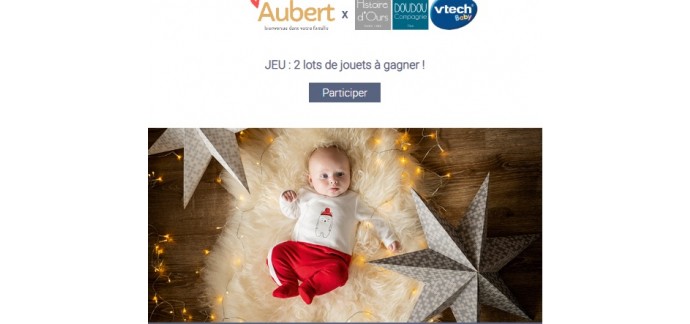 Aubert: 2 lots de jouets à gagner