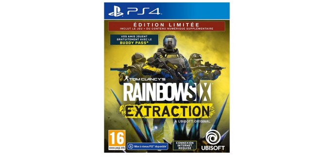 Amazon: Jeu Rainbow Six Extraction Edition Limitée sur PS4 à 12,99€