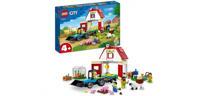 Amazon: Lego City La Grange et Les Animaux de la Ferme - 60346 à 29,99€