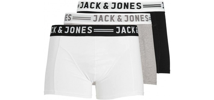 Amazon: Lot de 3 boxers Homme JACK & JONES à 12,99€