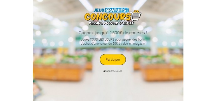 Jeux-Gratuits.com: Chaque jour 1 bon d'achat Carrefour à gagner
